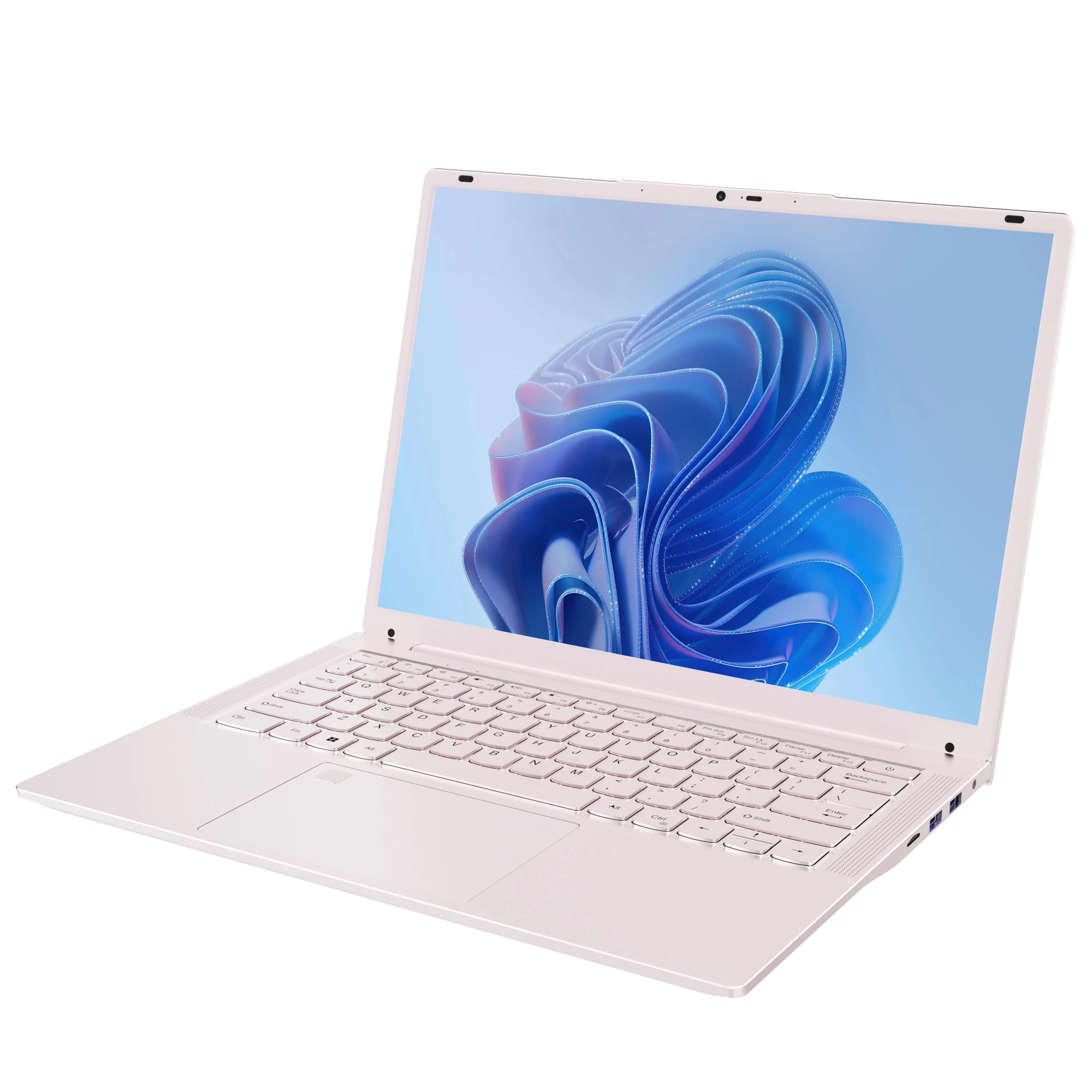 14 Inch Ultra Thin Pink Laptop for Business Pink Color 2K Screen Home Laptops With Backlit Keyboard for Work Home Study